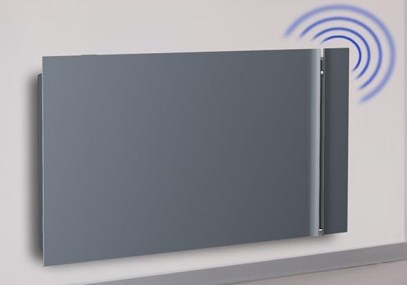 Radialight KYOTO Dual-Therm Radiatore e Convettore Elettrico Ultrapiatto con Wi-Fi opzionale (1000 W, Grigio Antracite)