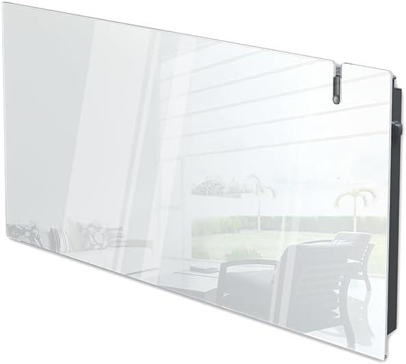 Radialight AETHEREA Dual-Therm Radiatore e Convettore Elettrico Ultrapiatto in Vetro (1500 W, Bianco)