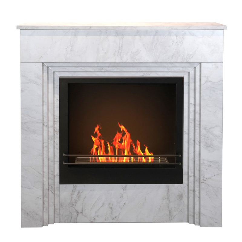 Camino a bioetanolo Divina Fire Bellini - Effetto marmo bianco - vista prodotto