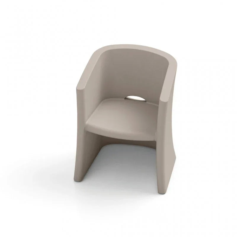 Outdoor Armchair in Polyethylene h 80 cm White Breeze – Lyxo