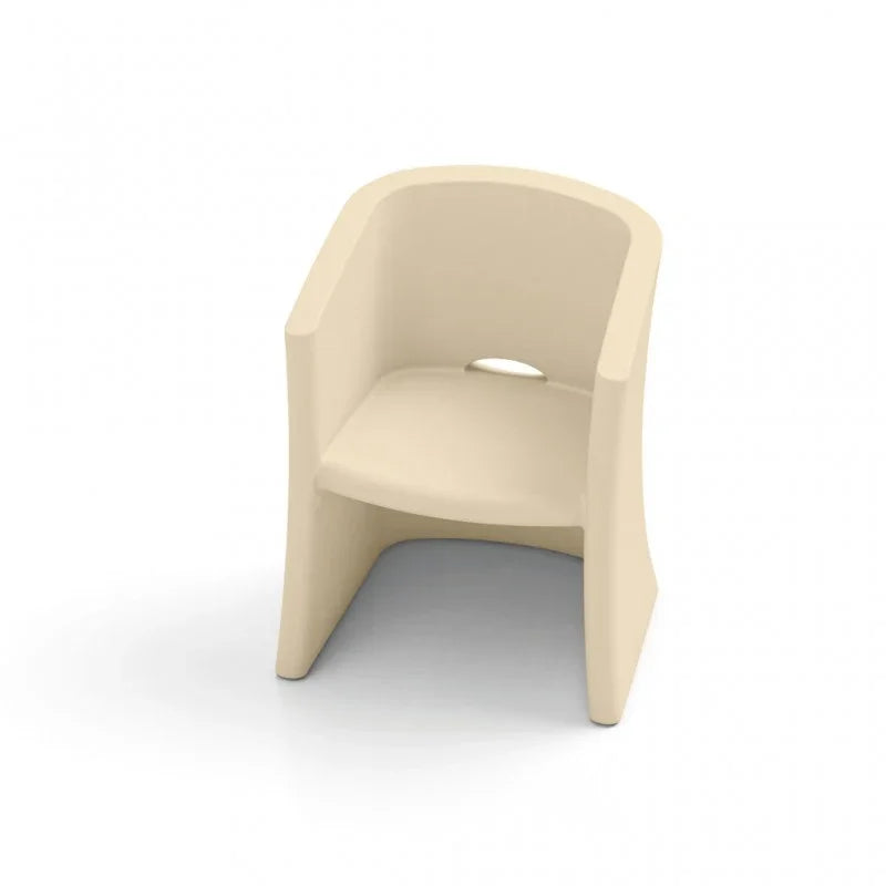 Outdoor Armchair in Polyethylene h 80 cm White Breeze – Lyxo
