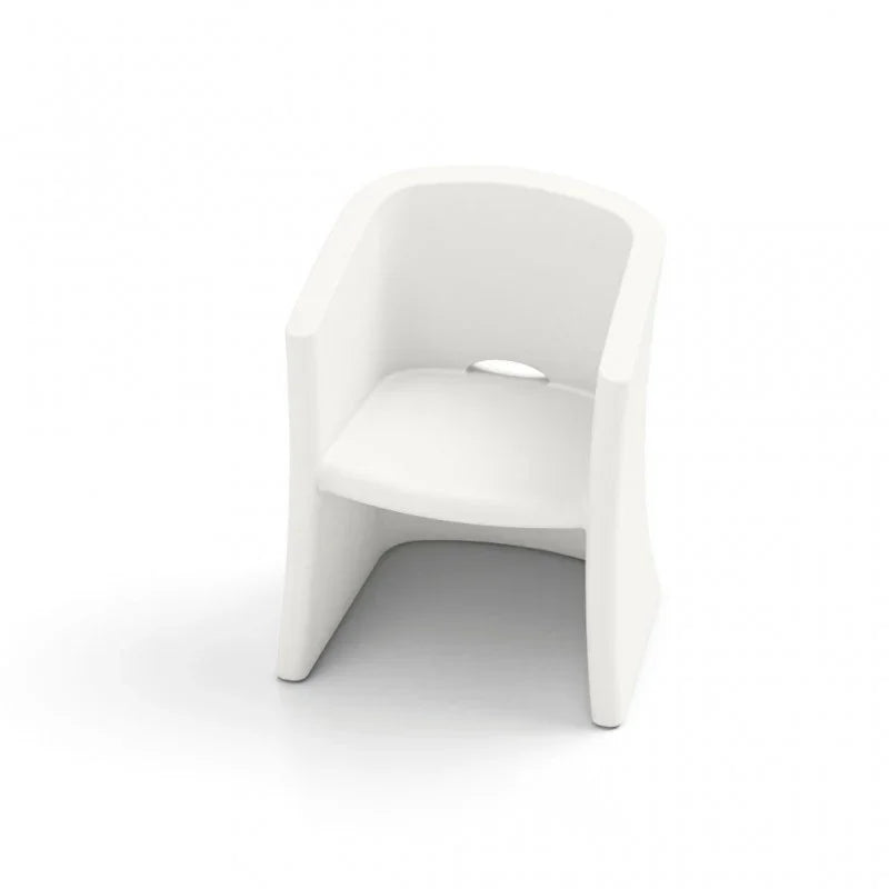 Outdoor Armchair in Polyethylene h 80 cm White Breeze – Lyxo