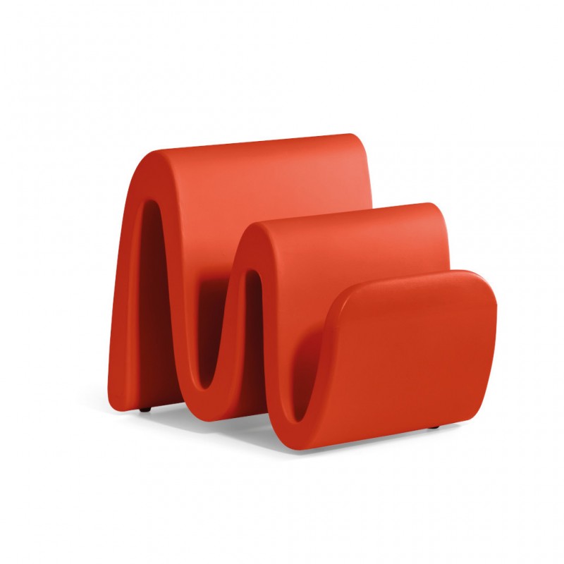 Portariviste dal Design Moderno Colore Rosso Wave Magazine Holder – Lyxo
