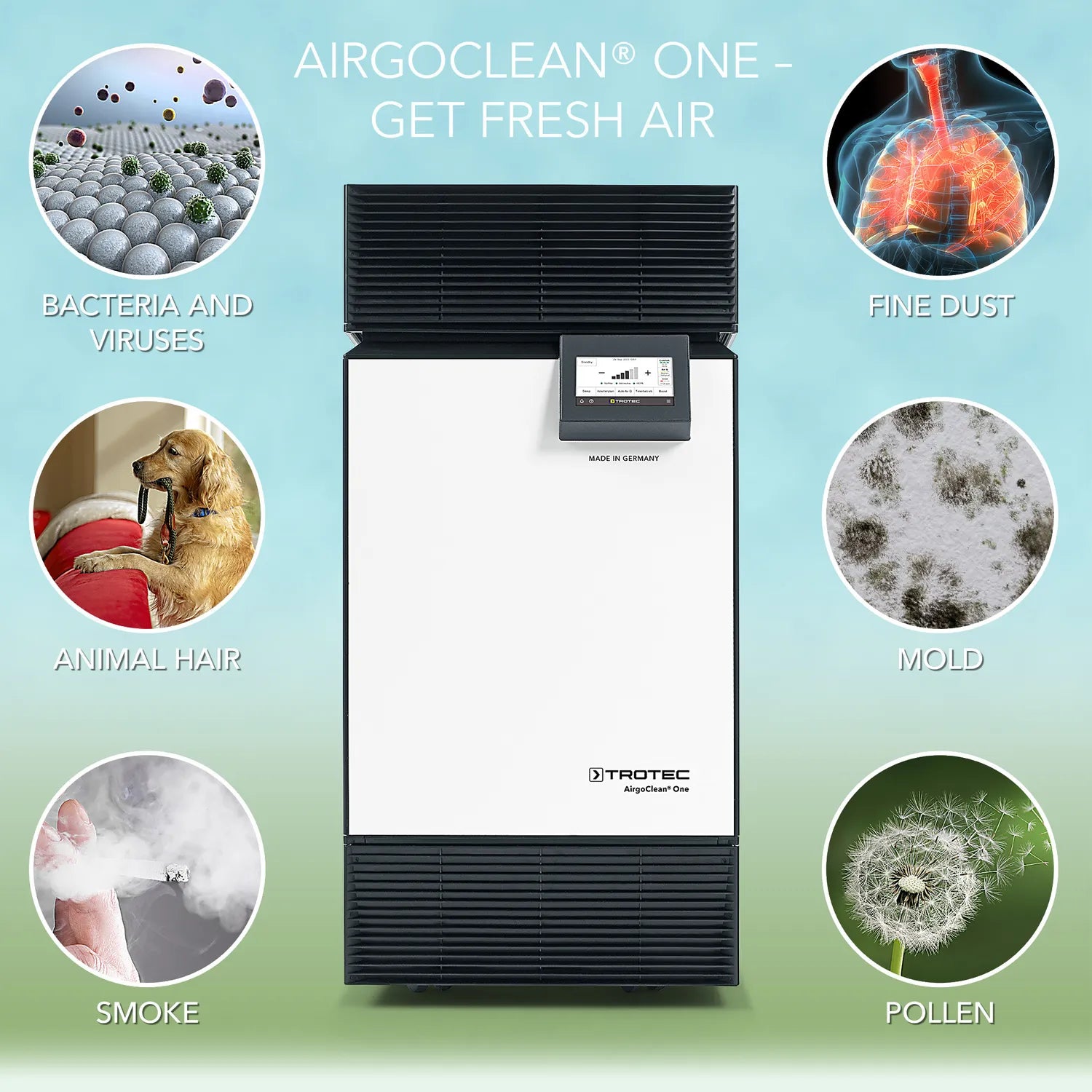 Depuratore d'aria ad alte prestazioni H14 AirgoClean® One