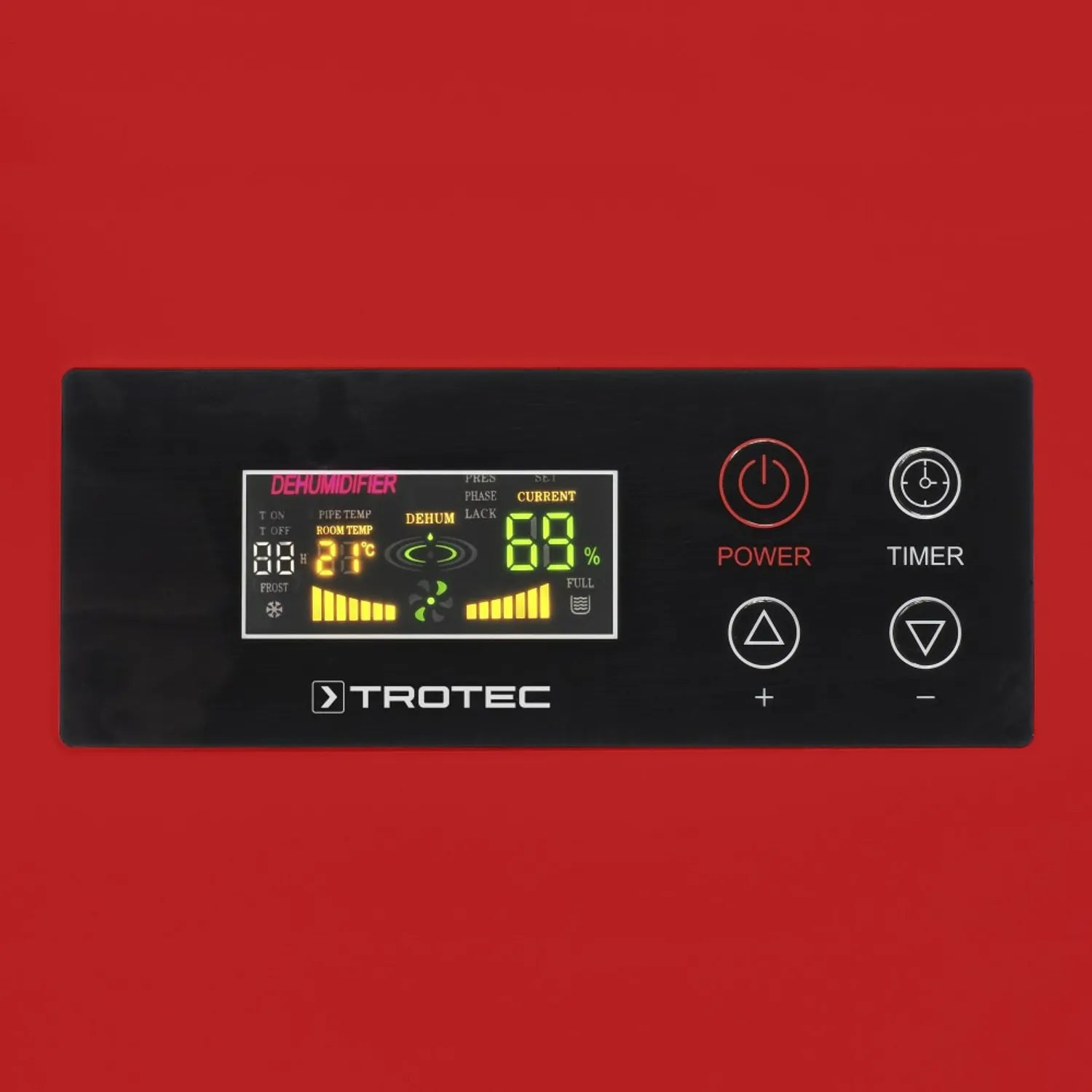 Deumidificatore commerciale TROTEC TTK 166 ECO, 52L/giorno, per ambienti fino a 90 m², con igrostato e display digitale