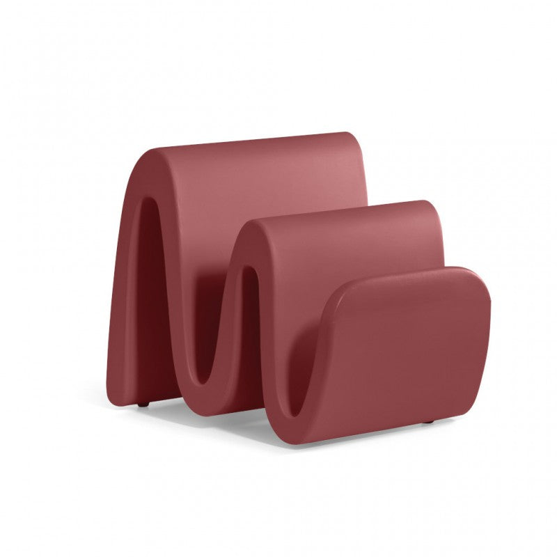 Portariviste dal Design Moderno Colore Rosso Wave Magazine Holder – Lyxo