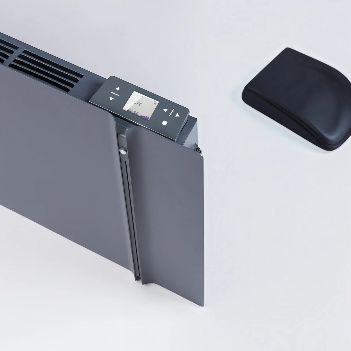 Radiatore elettrico da parete Klimago™ Radialight KYOTO grigio antracite con display touch e tecnologia Dual-Therm