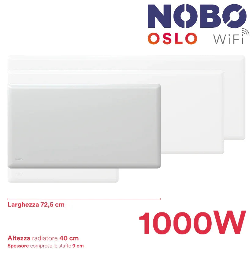Radiatore Elettrico Norvegese NOBO OSLO WiFi 1000W