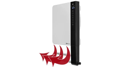 Termoventilatore Scaldasalviette con Specchio Radialight WINDY VISIO - Bagno Design