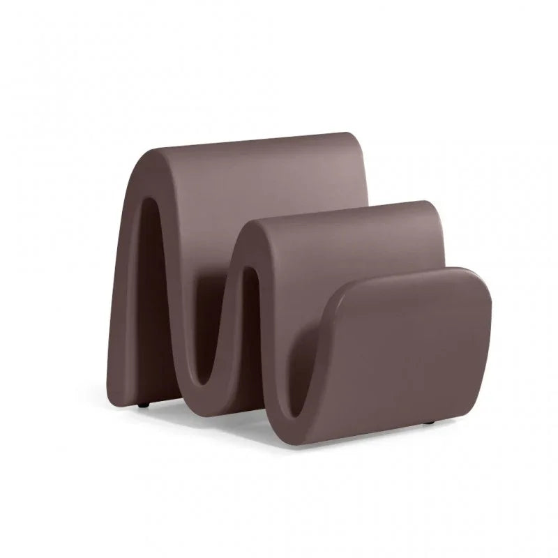 Portariviste dal Design Moderno Colore Rosso Wave Magazine Holder – Lyxo