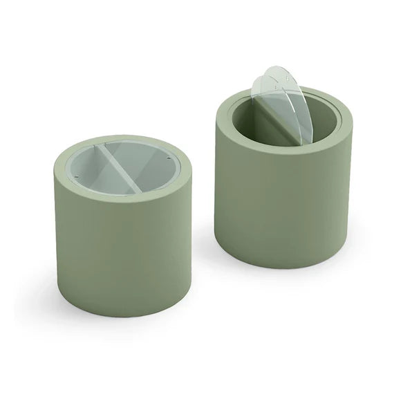 Tavolino Contenitore a Scomparti da Esterno Ø 55 cm Colore Giada Blok Party - Lyxo
