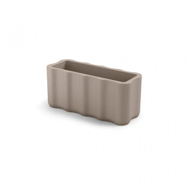Outdoor Planter in White Polyethylene h 40 cm Nebula Box - Lyxo
