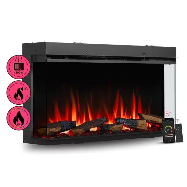 Camino elettrico da incasso Balderia Athena — 36"
