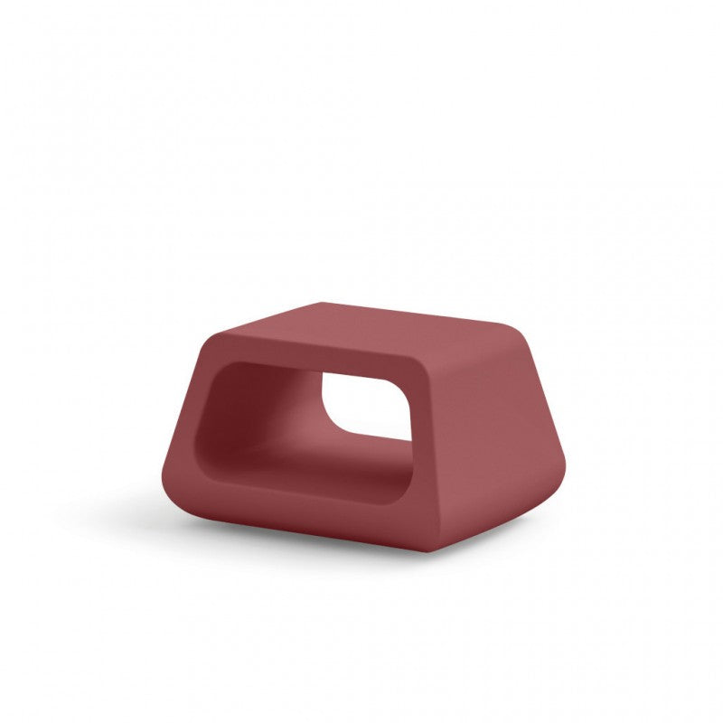 Tavolino Basso da Esterno in Polietilene 79x46 cm Colore Ambra Sugar - Lyxo