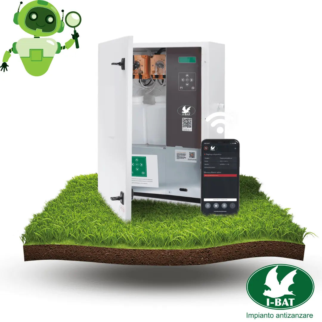 Impianto Antizanzare I-Bat 200-DUAL-wifi con Kit 40 ugelli