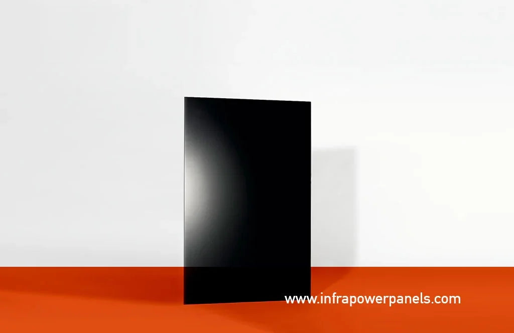 Pannello radiante INFRAPOWER Glass Line con finitura nera
