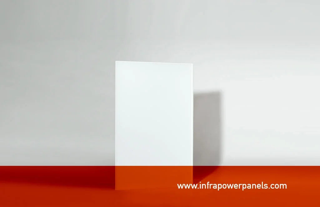 Pannello radiante INFRAPOWER Glass Line con finitura bianca