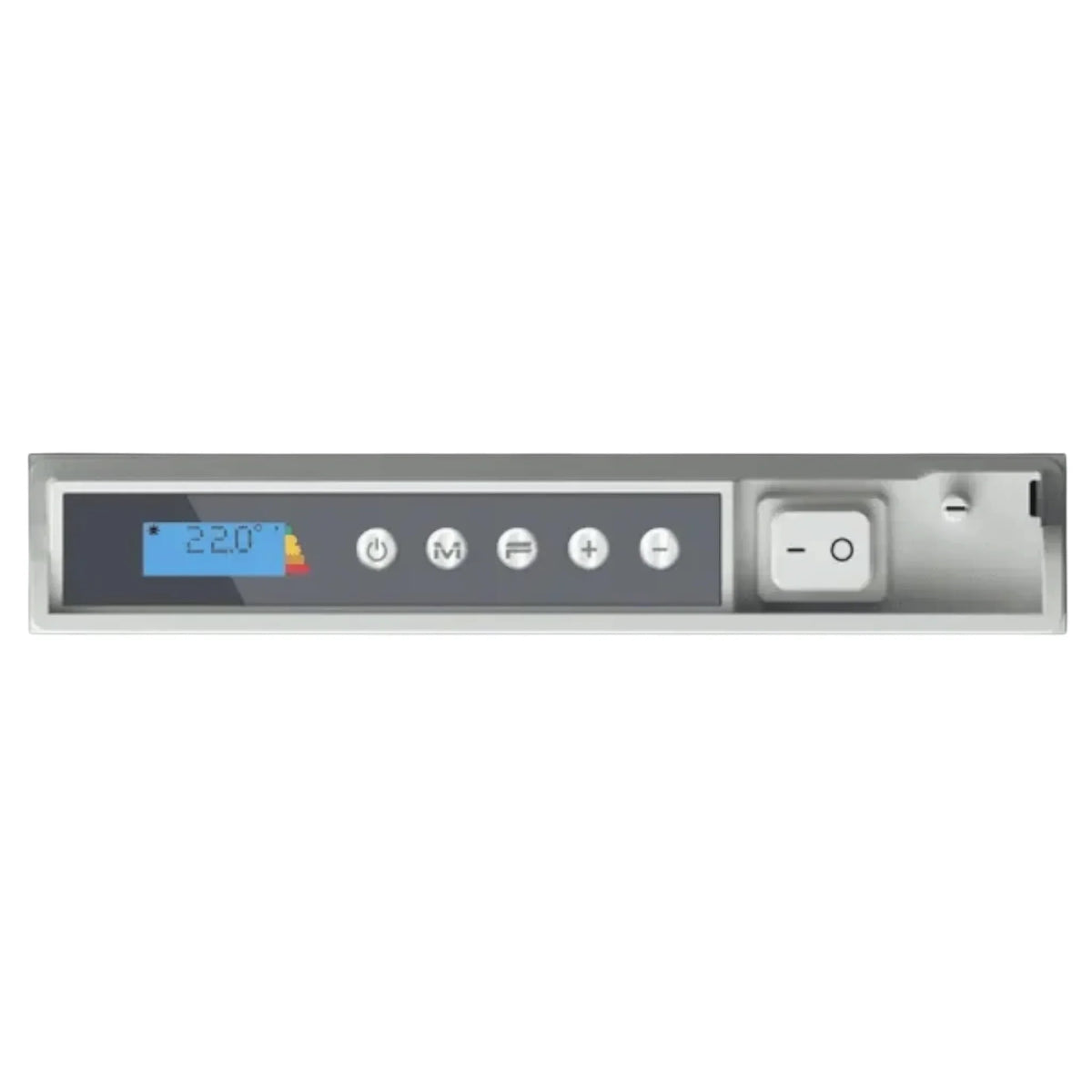 Pannello di controllo digitale con display LCD dello scaldasalviette elettrico Klimago™ Radialight ICON 2B Wi-Fi