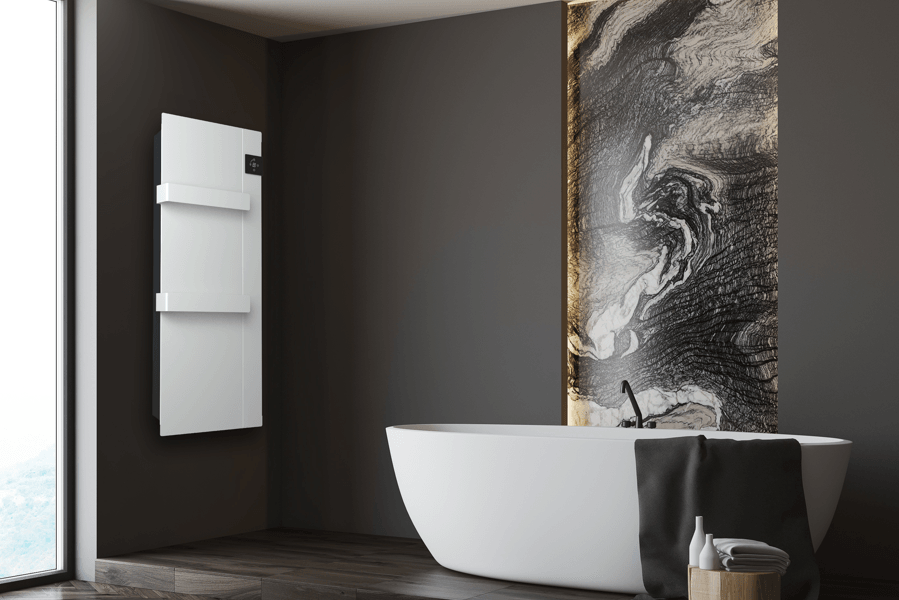 Radiatore Scaldasalviette Elettrico ONSEN EVO 1000W Turbo | Calore Ultra Veloce | Bianco/Antracite