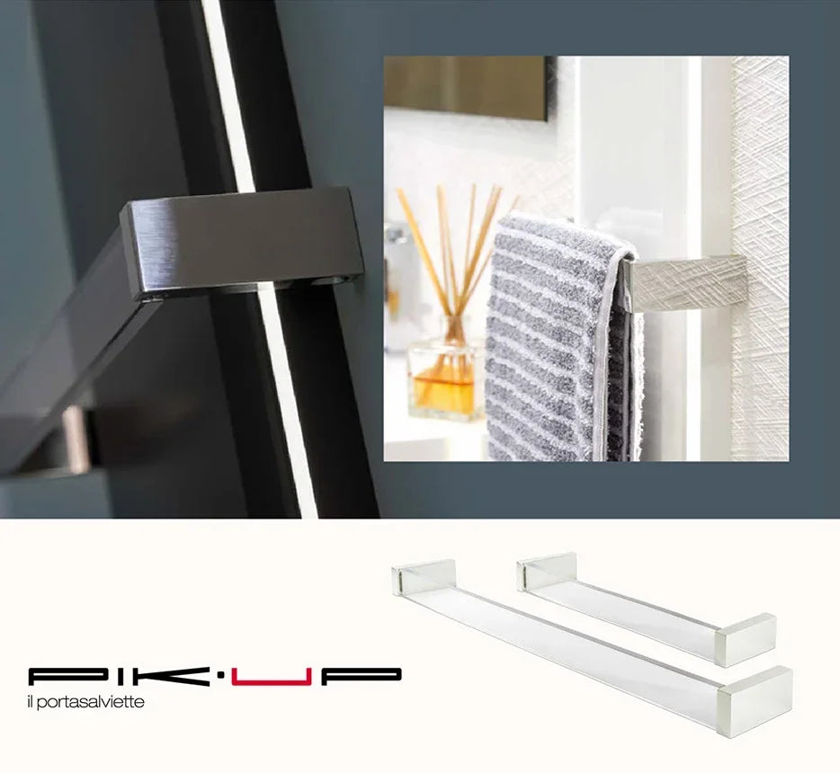 Asta portasalviette HEKOS PIK-UP trasparente per termoarredo Vertical