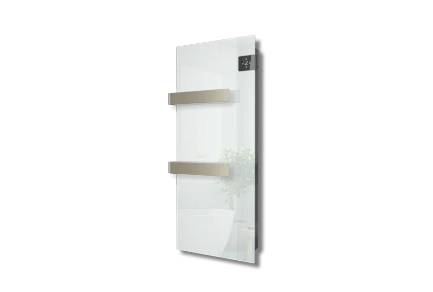 Radialight SILK EVO 1000W - Scaldasalviette con Termoventilatore Integrato | Bianco Ghiaccio / Antracite