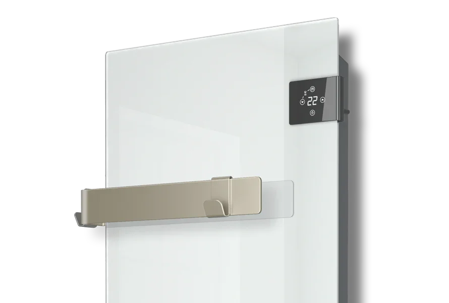 Radialight SILK EVO 1000W - Scaldasalviette con Termoventilatore Integrato | Bianco Ghiaccio / Antracite