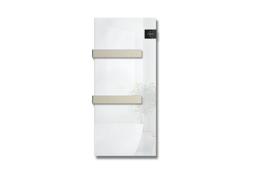 Radialight SILK EVO 1000W - Scaldasalviette con Termoventilatore Integrato | Bianco Ghiaccio / Antracite