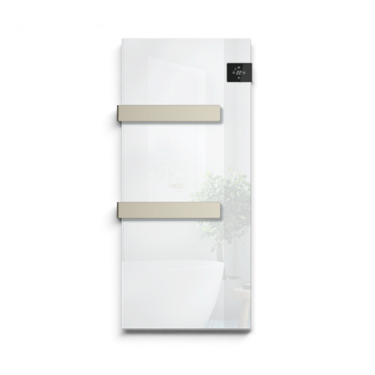 Scaldasalviette in vetro Radialight SILK EVO - Bianco