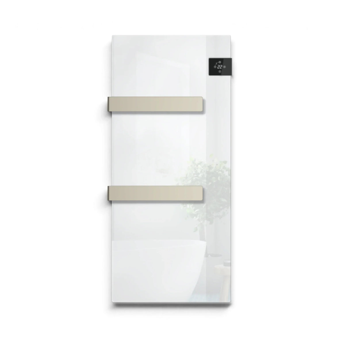Scaldasalviette in vetro Radialight SILK EVO - Bianco