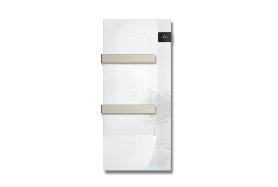 Scaldasalviette in vetro Radialight SILK EVO - Bianco
