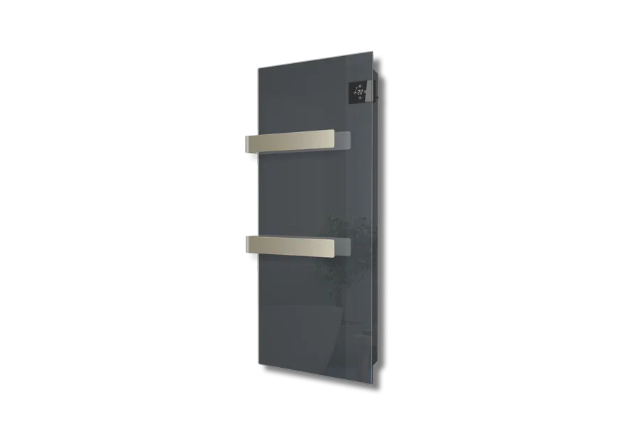 Radialight SILK EVO 1000W - Scaldasalviette con Termoventilatore Integrato | Bianco Ghiaccio / Antracite