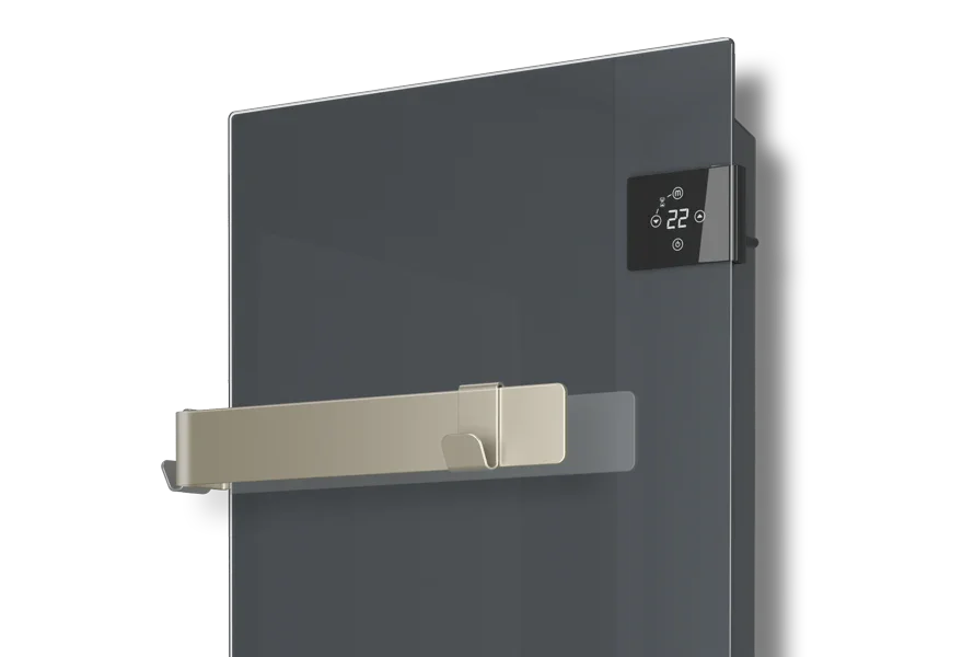 Radialight SILK EVO 1000W - Scaldasalviette con Termoventilatore Integrato | Bianco Ghiaccio / Antracite
