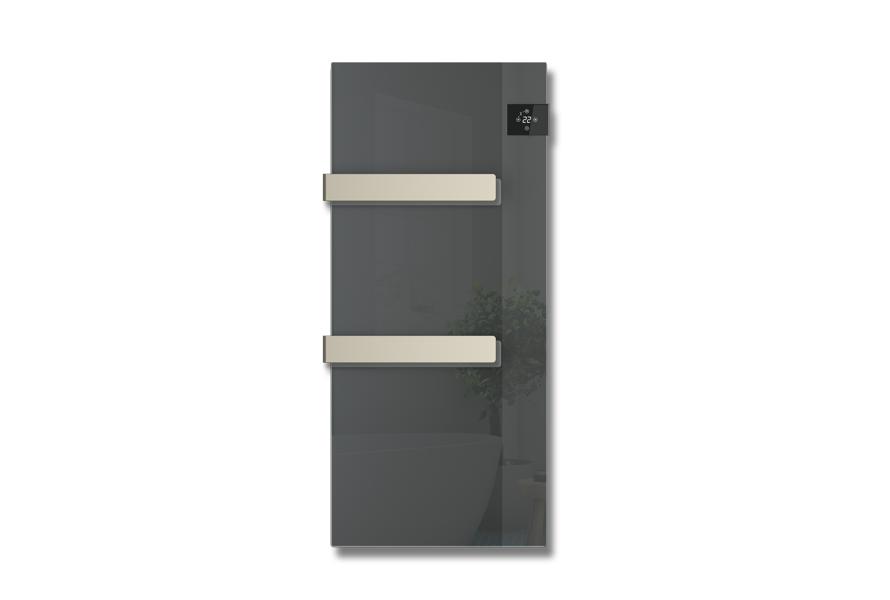 Scaldasalviette in vetro Radialight SILK EVO - Antracite