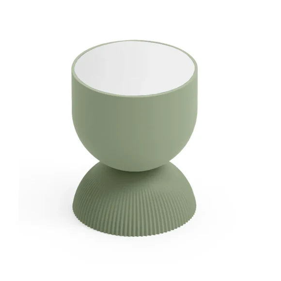 Tavolino da Giardino in Polietilene h 45 cm Verde Giada Piano Bianco Illo - Lyxo