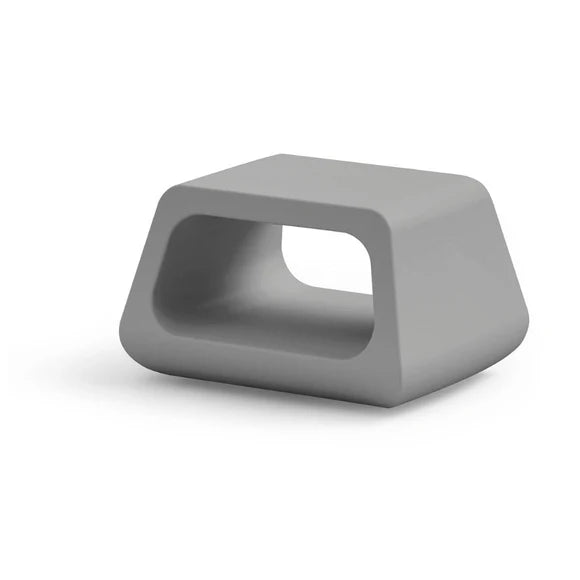 Tavolino Basso da Esterno in Polietilene 79x46 cm Colore Grigio Sugar - Lyxo