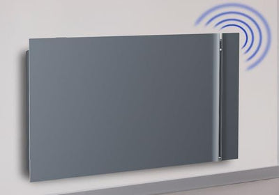 Radialight KYOTO Dual-Therm Radiatore e Convettore Elettrico Ultrapiatto con Wi-Fi opzionale (1000 W, Grigio Antracite)