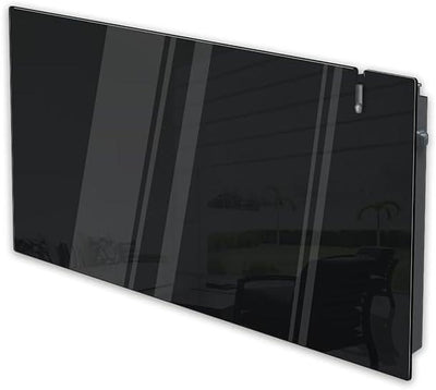 Radialight AETHEREA Dual-Therm Radiatore e Convettore Elettrico Ultrapiatto in Vetro (1500 W, Nero)