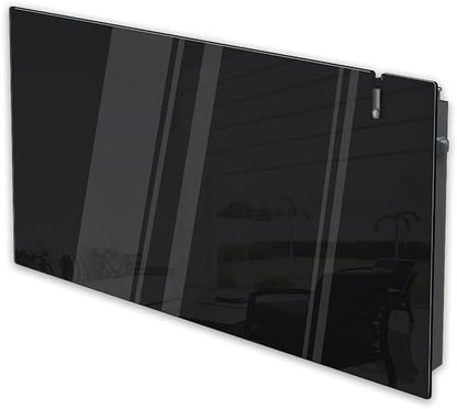 Radialight AETHEREA Dual-Therm Radiatore e Convettore Elettrico Ultrapiatto in Vetro (1500 W, Nero)