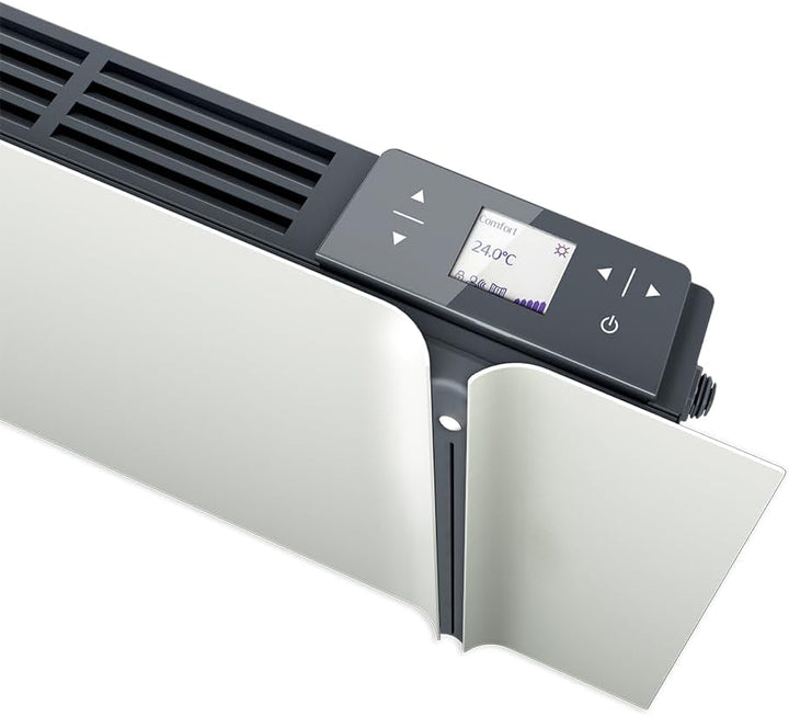 Radialight KYOTO Dual-Therm Radiatore e Convettore Elettrico Ultrapiatto con Wi-Fi Opzionale (1000 W, Bianco)