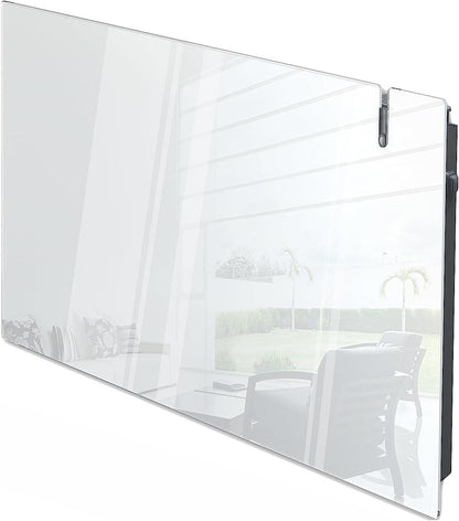 Radialight AETHEREA Dual-Therm Radiatore e Convettore Elettrico Ultrapiatto in Vetro (1000 W, Bianco)
