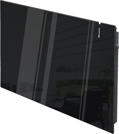 Radialight AETHEREA Dual-Therm Radiatore e Convettore Elettrico Ultrapiatto in Vetro (1000 W, Nero)