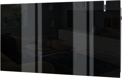 Radialight AETHEREA Dual-Therm Radiatore e Convettore Elettrico Ultrapiatto in Vetro (1500 W, Nero)