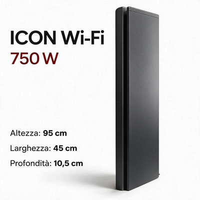 Radiatore elettrico verticale Radialight ICON Wi-Fi