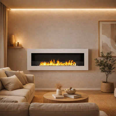 Camino a bioetanolo da parete Divina Fire Livorno - 120 cm / Bianco - vista prodotto