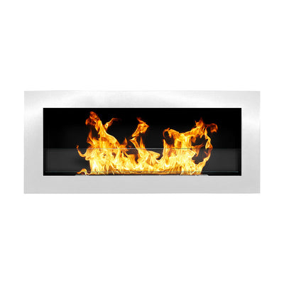 Camino a bioetanolo da parete Divina Fire Livorno - 90 cm / Bianco - vista prodotto