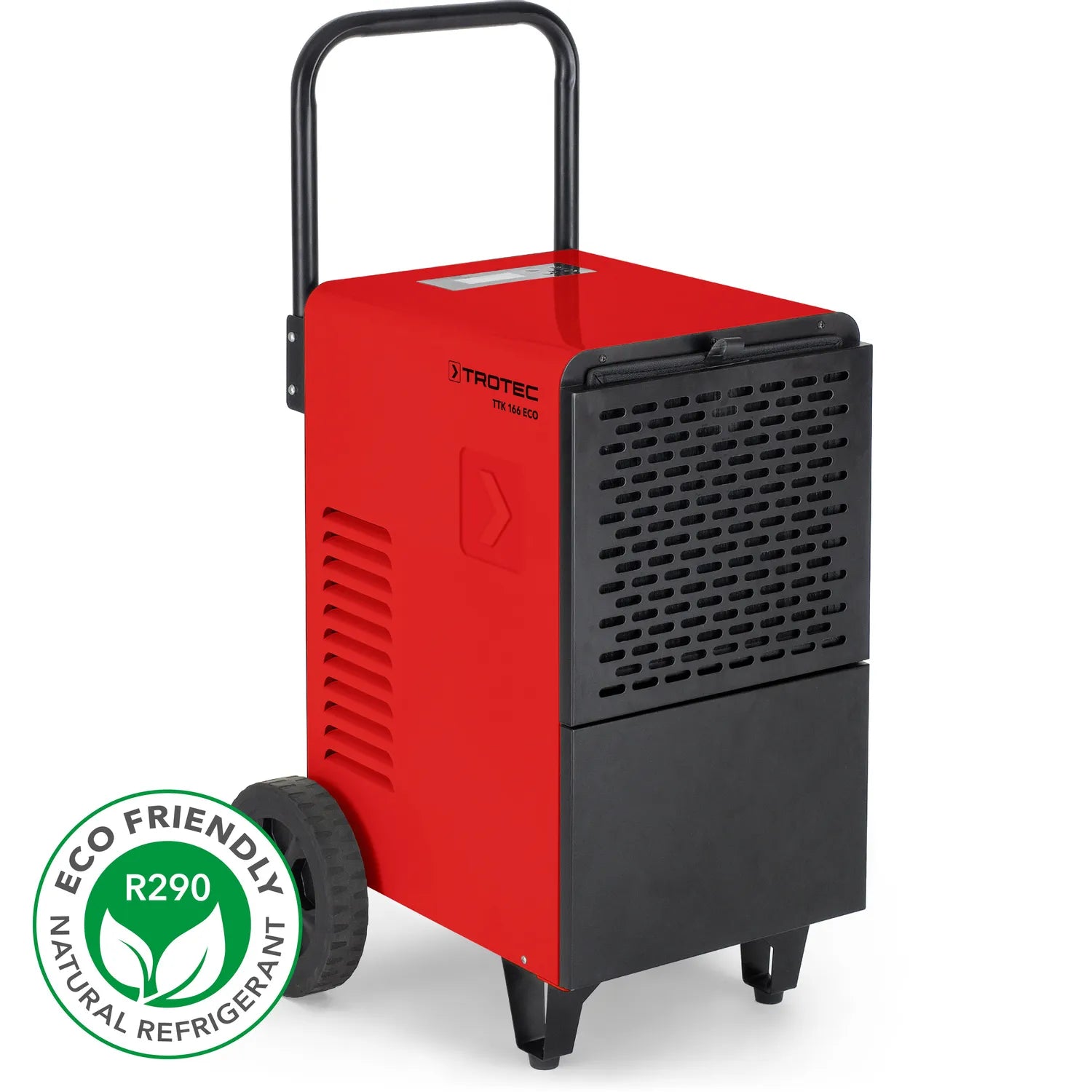 Deumidificatore commerciale TROTEC TTK 166 ECO, 52L/giorno, per ambienti fino a 90 m², con igrostato e display digitale