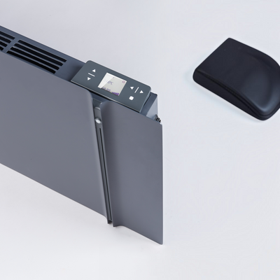 Radiatore elettrico da parete Klimago™ Radialight KYOTO grigio antracite con display touch e tecnologia Dual-Therm