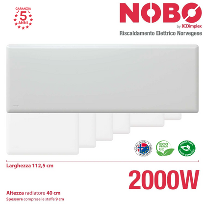 Radiatore elettrico norvegese NOBO 2000 Watt
