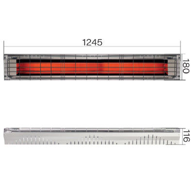 Riscaldatore Infrarossi Professionale GRADO OMV-2500XL 2500W