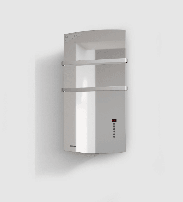 Radialight DEVA Radiatore Scaldasalviette da Bagno in vetro, digitale (1500 W, Specchio)
